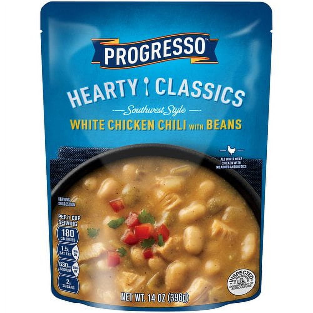 Progresso Hearty Classics White Chicken Chili with Beans, 14 oz ...