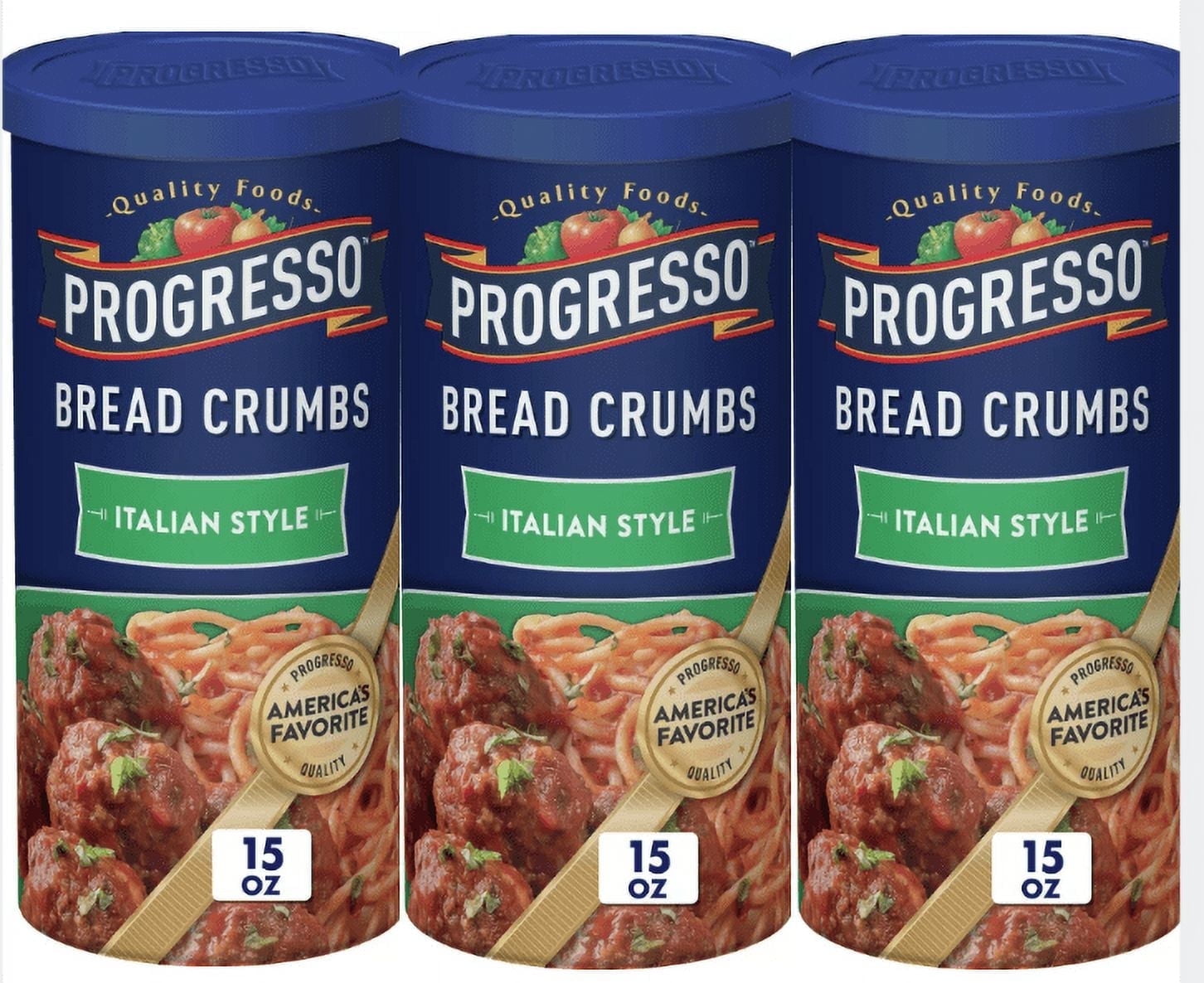 Progresso, Italian Style Bread Crumbs, 15 oz. pack of 3