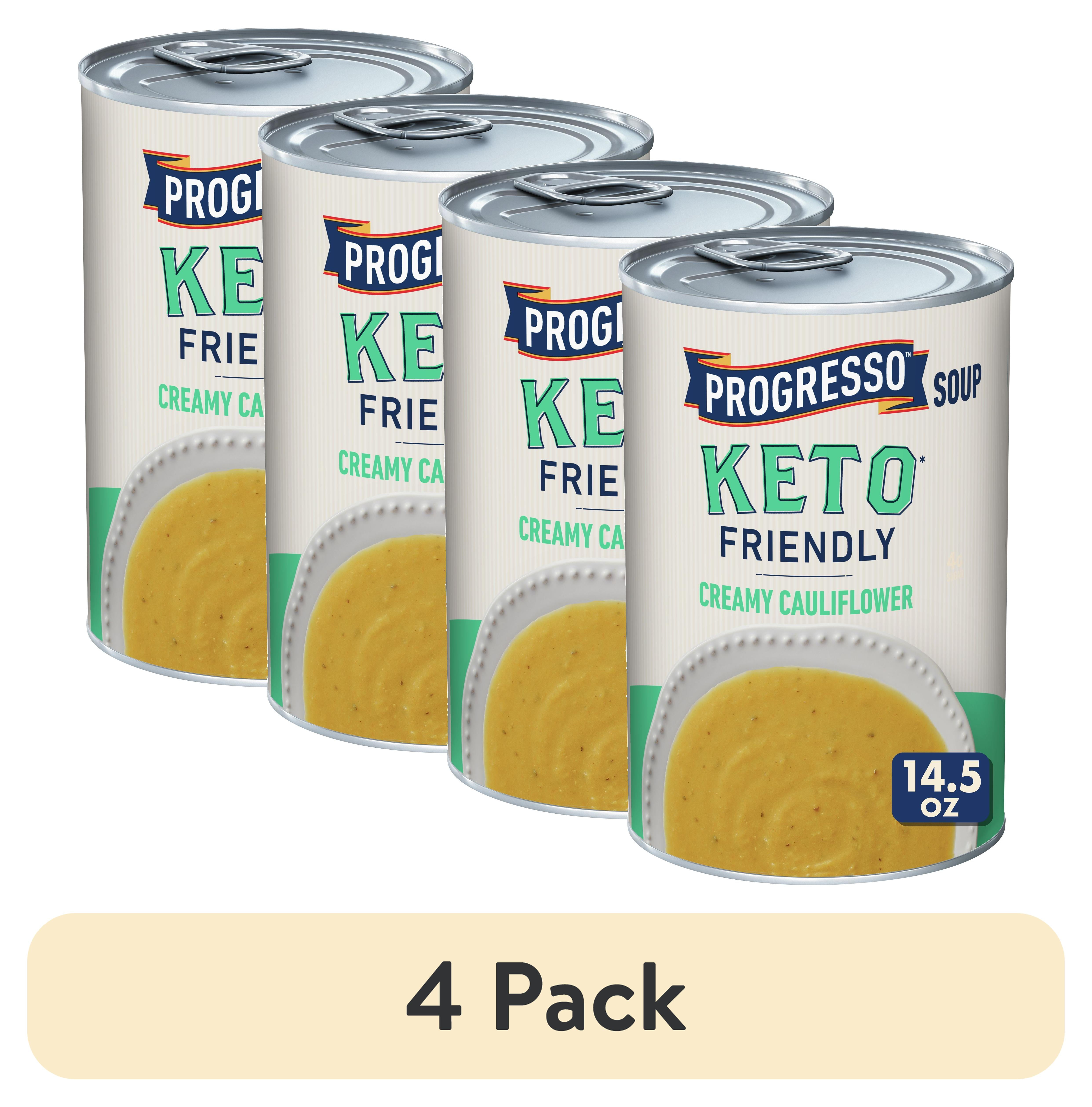 (4 pack) Progresso Keto*Friendly Creamy Cauliflower Canned Soup, 14.5