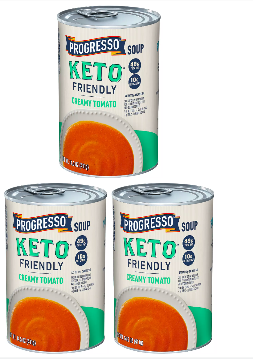 Progresso Keto Friendly Gluten Free Creamy Tomato Soup 14.5oz pack of