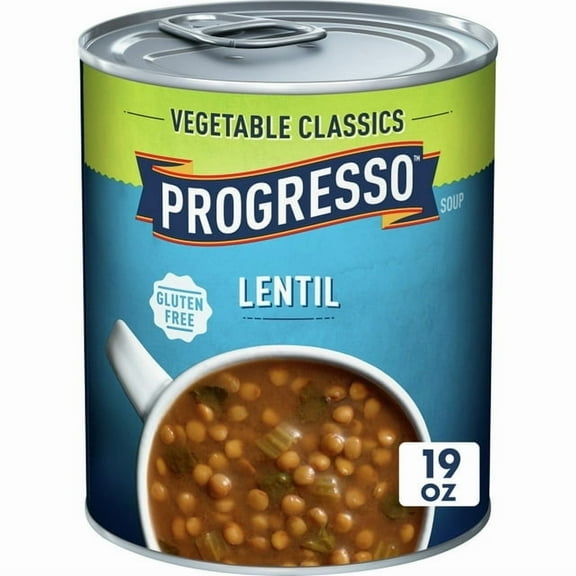Progresso Lentil Soup, Vegetable Classics Canned Soup Gluten Free 19 oz (Pack of 3)