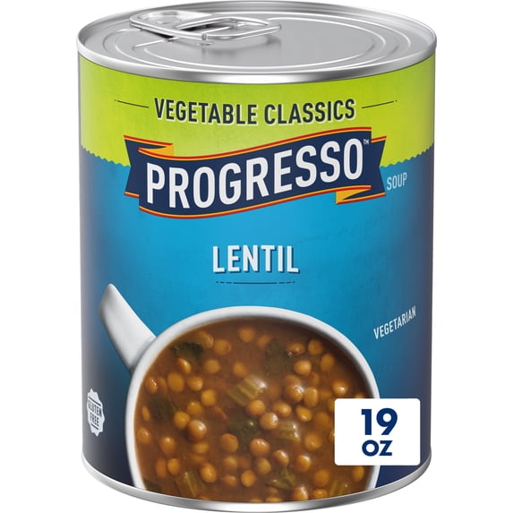 Progresso Lentil Soup, Vegetable Classics Canned Soup, Gluten Free, 19 oz