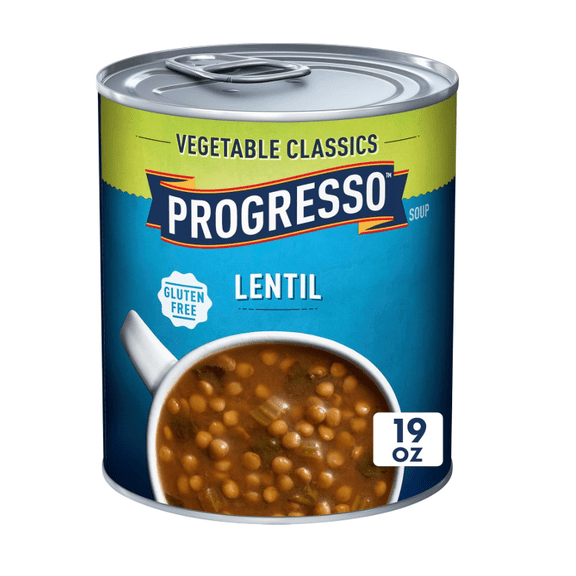 Progresso Lentil Soup, Vegetable Classics Canned Soup, Gluten Free, 19 oz