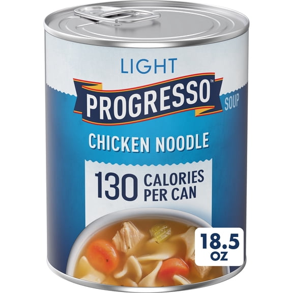 Progresso Light Chicken Noodle Soup, Ready to Serve Canned Soup, 18.5 oz