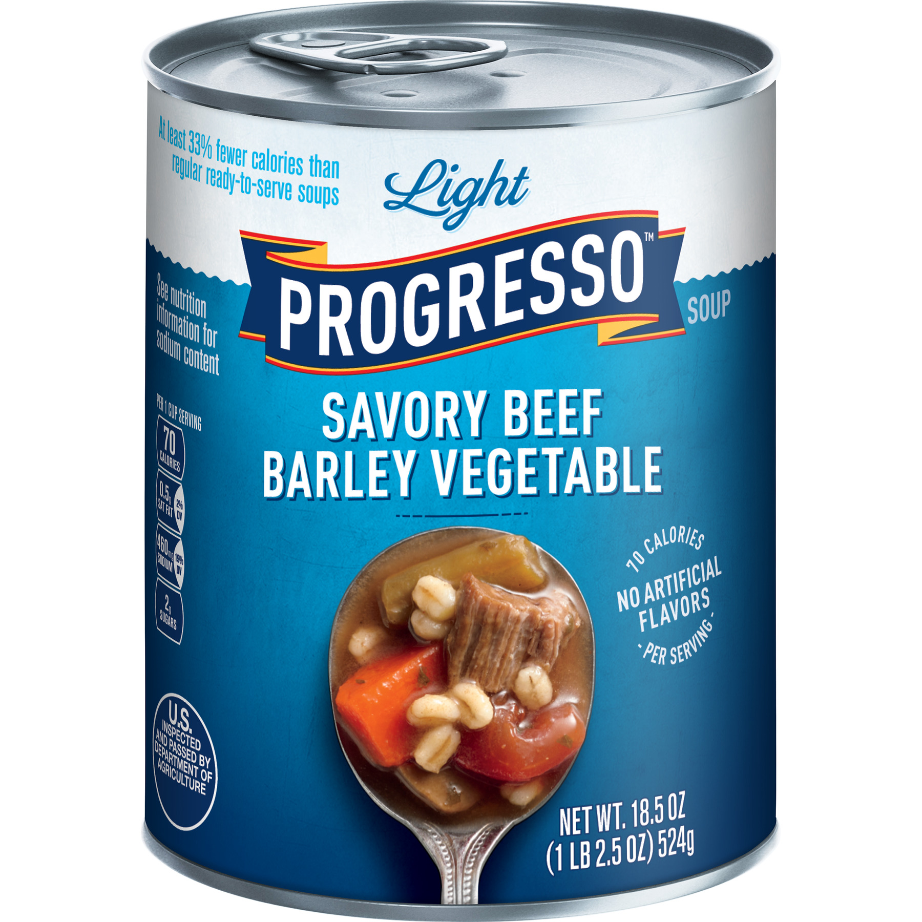 Progresso Light Savory Beef Barley Vegetable Soup, 18.5 oz