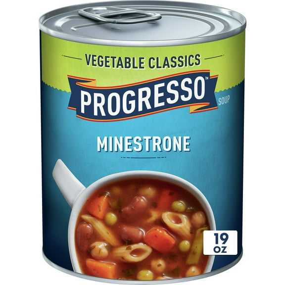 Progresso Minestrone Soup, Vegetable Classics Canned Soup, 19 oz (Pack of 6)