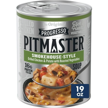Progresso Pitmaster, Grilled Chicken and Potato with Roasted Vegetables Canned Soup, 19 oz