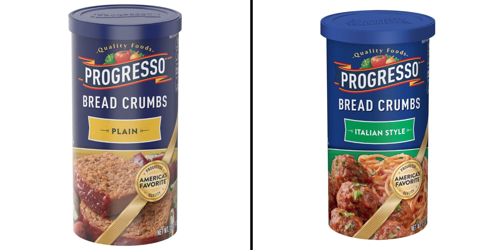 Progresso Plain Bread Crumbs 15 oz & Progresso Italian Style Bread Crumbs 15 oz