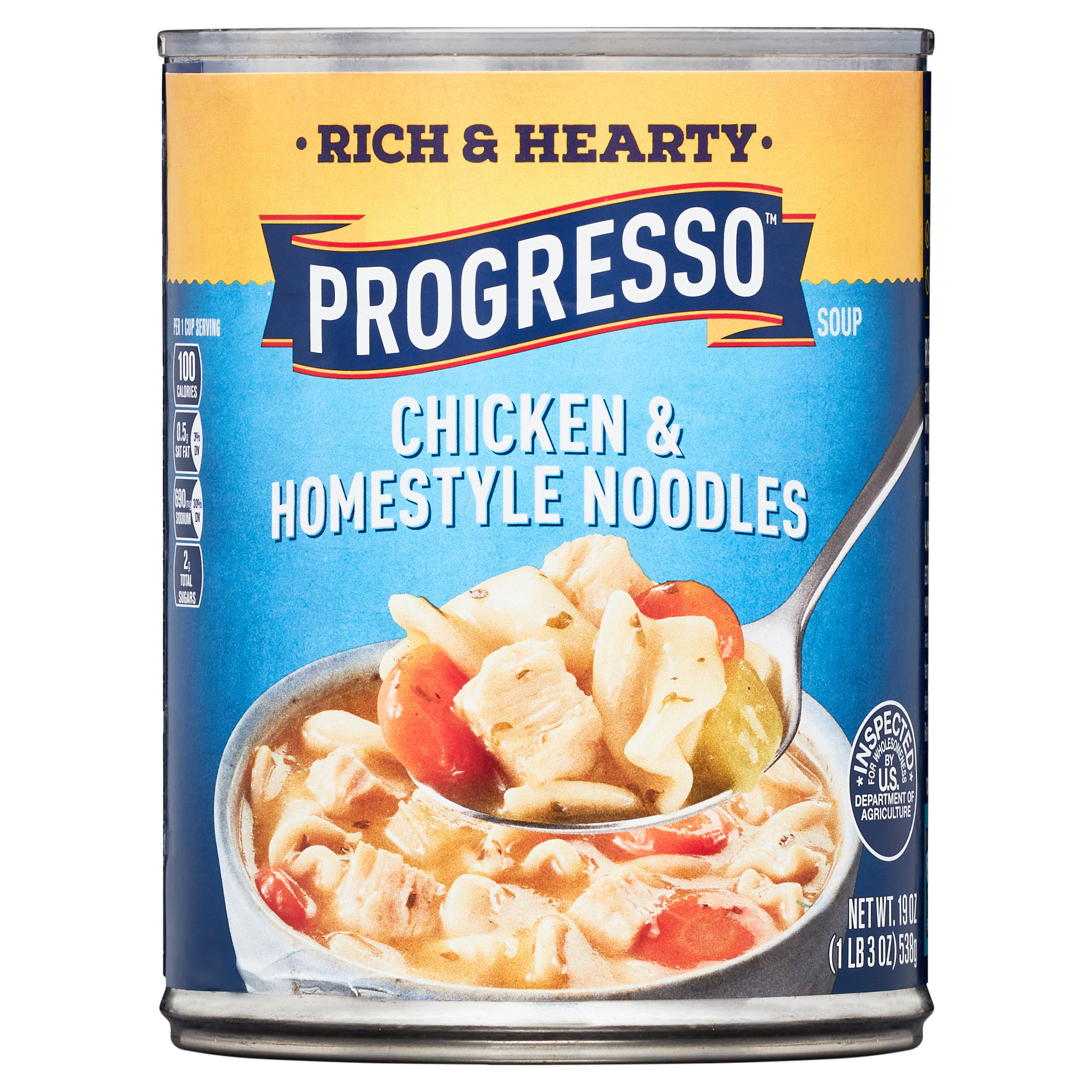 Progresso Rich & Hearty, Chicken & Homestyle Noodle Canned Soup, 19 oz. - image 1 of 9