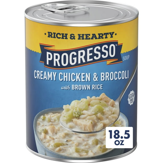 Progresso Rich & Hearty, Creamy Chicken & Broccoli Soup, Gluten Free, 18.5 oz.