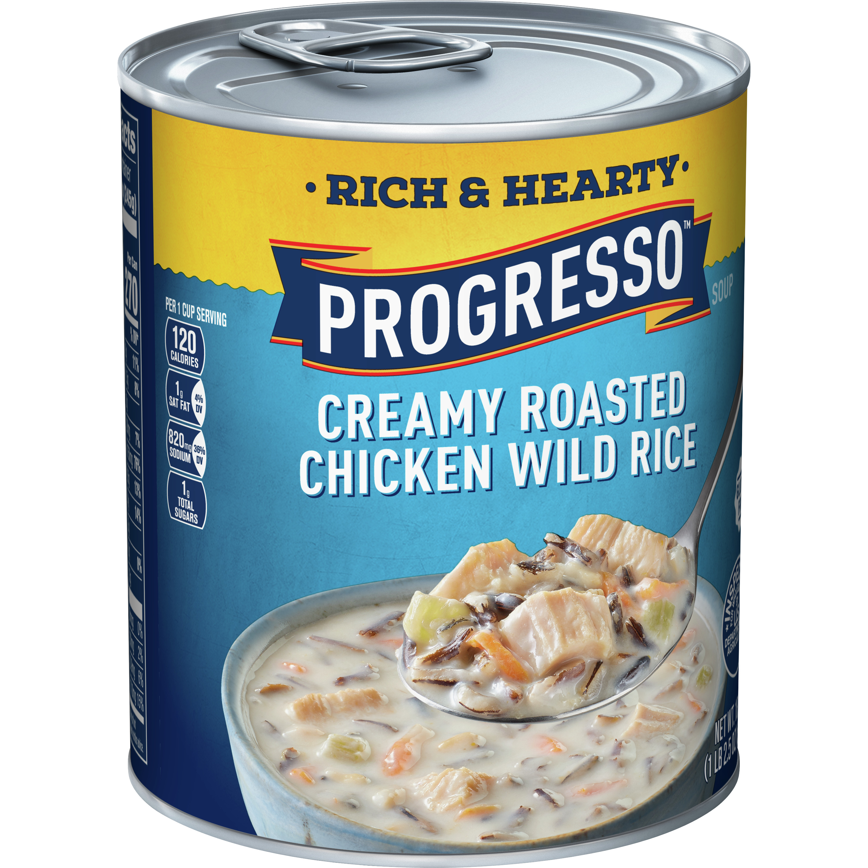 Progresso Rich & Hearty, Creamy Roasted Chicken Wild Rice Soup, Gluten