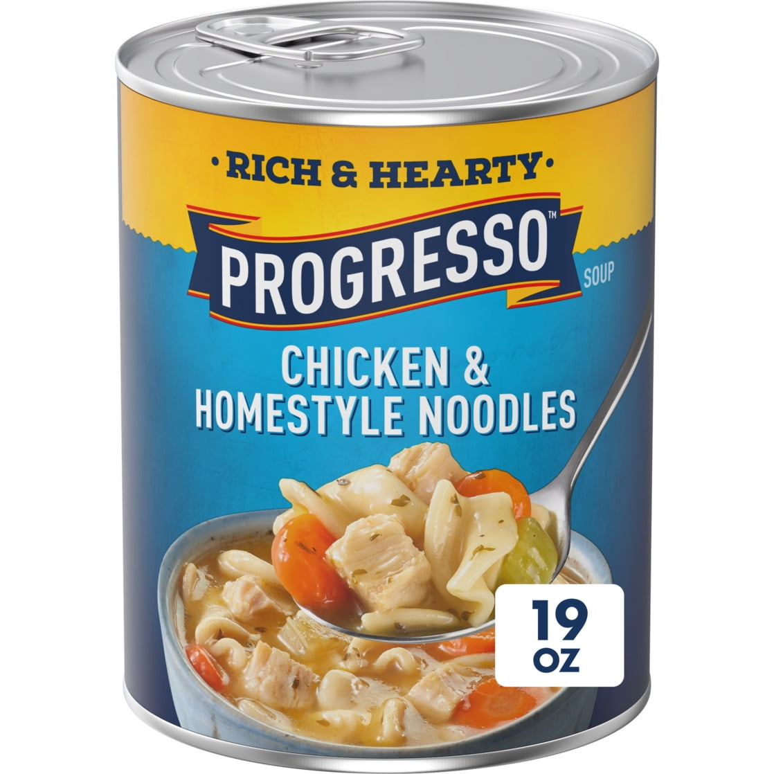 Progresso Rich and Hearty Chicken and Homestyle Noodles Canned Soup, 19 oz