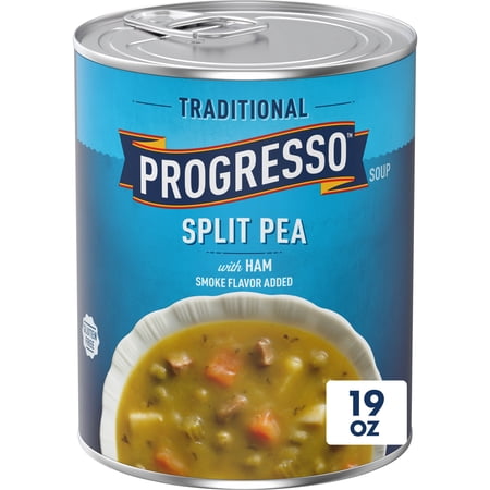 Progresso Split Pea with Ham Soup, Traditional Canned Soup, Gluten Free, 19 oz