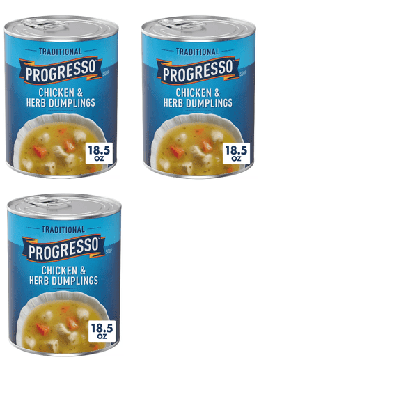 Progresso Traditional Chicken & Herb Dumpling Soup - 18.5oz pack of 3
