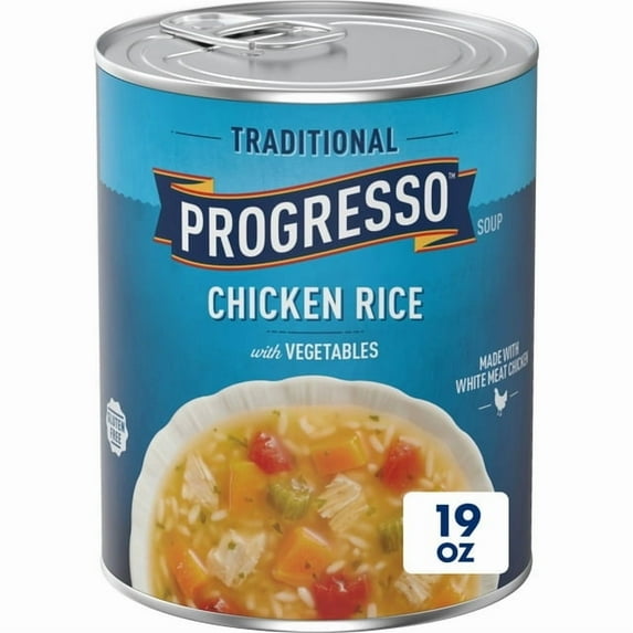 Progresso Traditional Chicken Rice with Vegetables Canned Soup 19 oz (Pack of 7)
