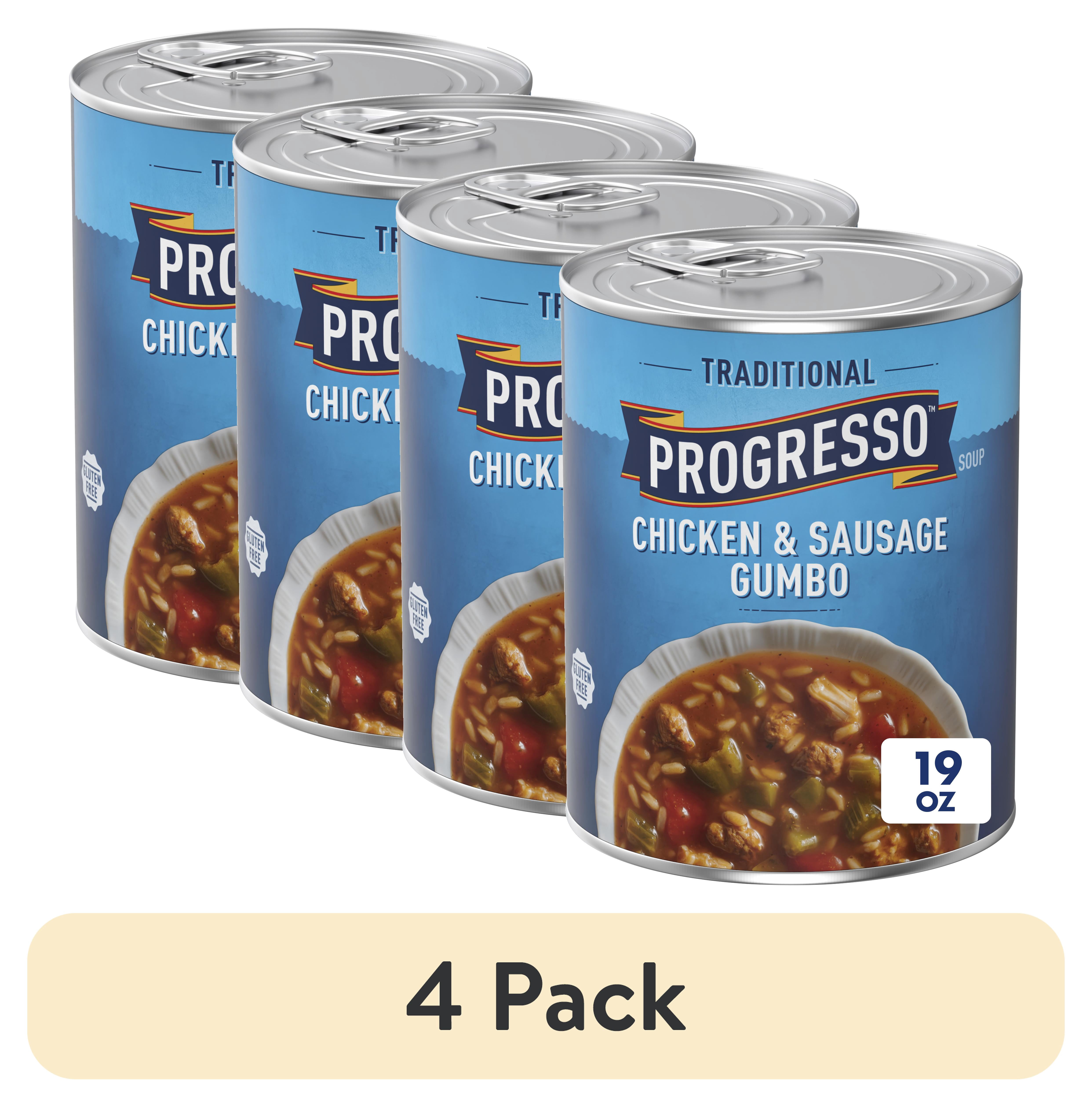 (4 pack) Progresso Traditional, Chicken & Sausage Gumbo Canned Soup