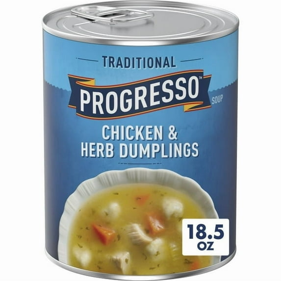 Progresso Traditional Chicken and Herb Dumplings Canned Soup 18.5 oz (Pack of 5)