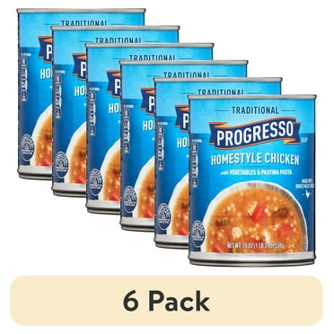 (6 pack) Progresso Traditional, Chicken with Vegetables & Pastina Pasta Canned Soup, 19 oz.