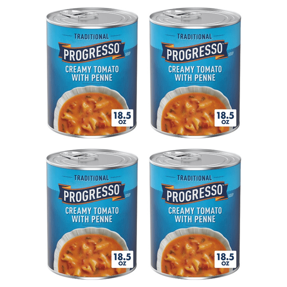 Progresso Traditional Creamy Tomato with Penne Soup - 18.5oz pack of 4