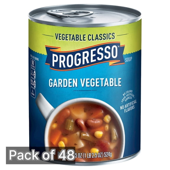 Progresso Vegetable Classics Garden Vegetable Canned Soup, 18.5 oz (Pack of 48)