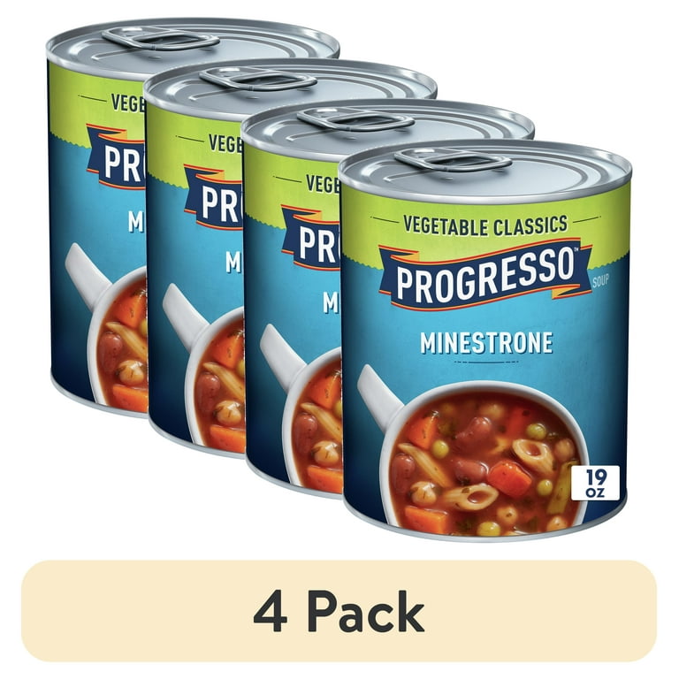 4 pack Progresso Minestrone Soup Vegetable Classics Canned Soup