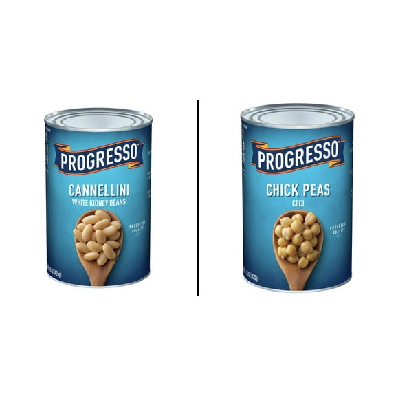 Progresso White Cannellini Kidney Beans 15 oz & Progresso Chick Peas 15 oz