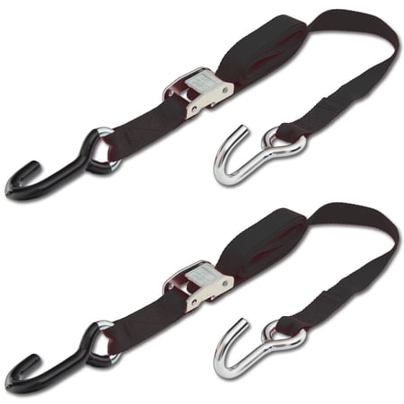Progrip Powersports Motorcycle Tie Down Straps Lab Tested (2 Pack) Black