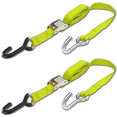 Progrip Powersports Motorcycle Tie Down Straps Lab Tested (2 Pack) Yellow