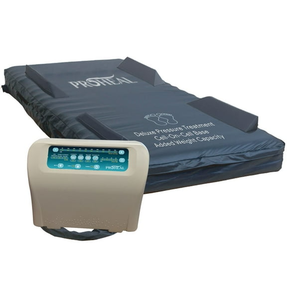 Proheal Bariatric Low Air Loss Alternating Pressure Air Mattress with Pump, Dual Compressor, & Raised Rails - Stages I-IV - 54" x 80" x 10/13"