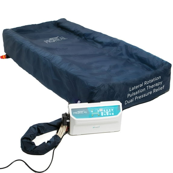 Proheal Bariatric Low Air Loss Alternating Pressure Air Mattress with Pump - Lateral Rotation & Pulsation Therapy Stages I-IV - 36” x 80” x 8"