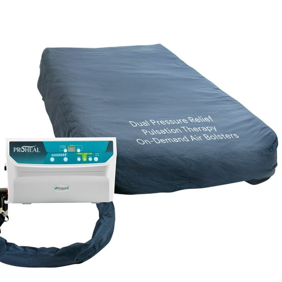 Proheal Bariatric Low Air Loss Alternating Pressure Air Mattress with Pump & Side Air Bolsters - Stages I-IV 36 x 80 x 8/11"