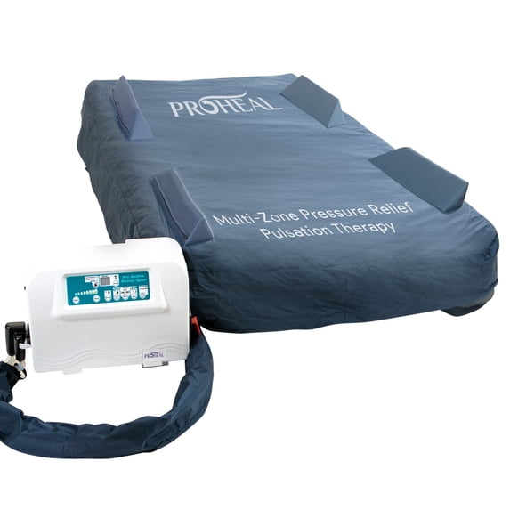 Proheal Bariatric True Low Air Loss Alternating Pressure Air Mattress with Pump & Raised Rails - Stages I-IV - 42” x 80” x 8”/11"
