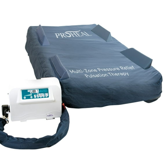 Proheal Bariatric True Low Air Loss Alternating Pressure Air Mattress with Pump & Raised Rails - Stages I-IV - 54” x 80” x 8”/11"