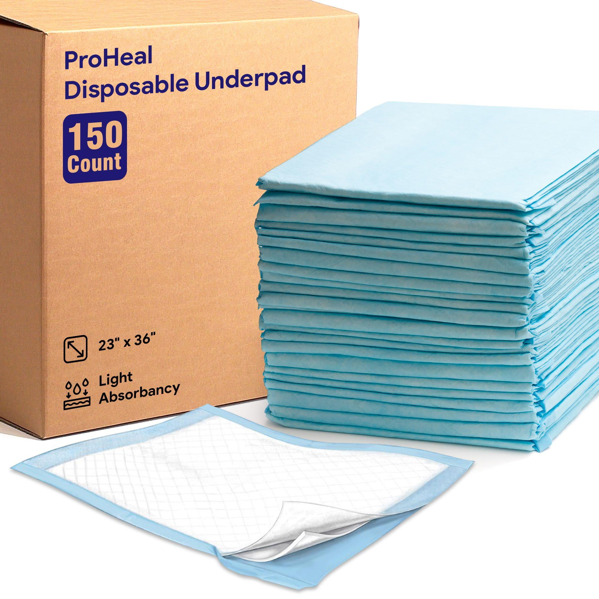 Healthline Blue Chucks Pads, Chux Disposable Underpads 23x36, (50/Pack)