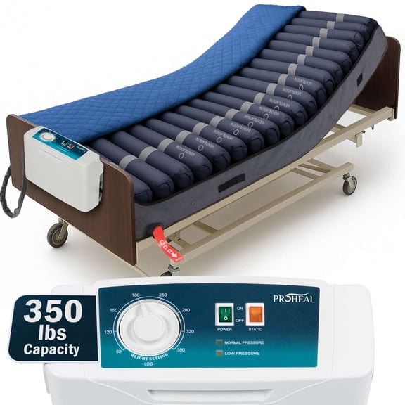 Proheal Low Air Loss Alternating Pressure Air Mattress with Silent Air Pump - Stages I-III - 36 x 84 x 8