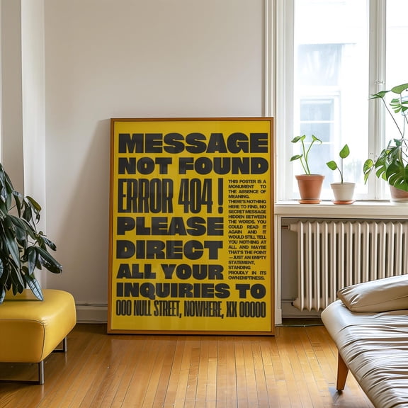 Prohibition Print Bold Yellow Gallery Wall Decor