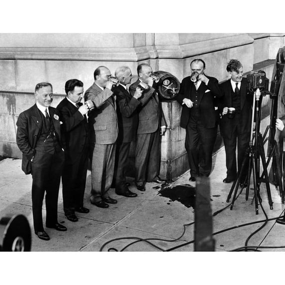 Prohibition Wet Congressmen Drinking Beer Outside The Capitol History (24 x 18)