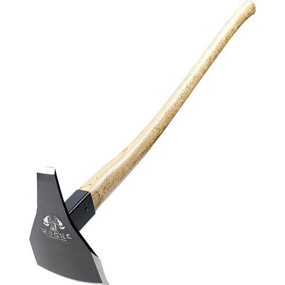 Rogue Hoe 6 Inch Steel Triangle A Blade Fire Trail Hoe with Hickory Wood Handle