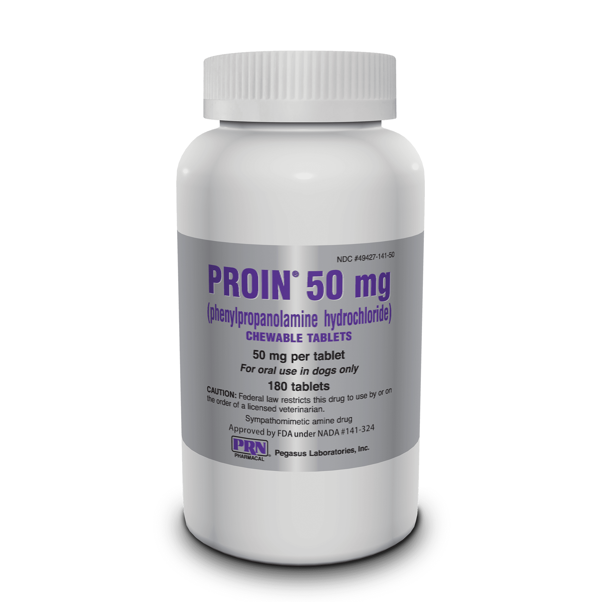 Proin (Phenylpropanolamine Hydrochloride) Chewable Tablets, 50MG