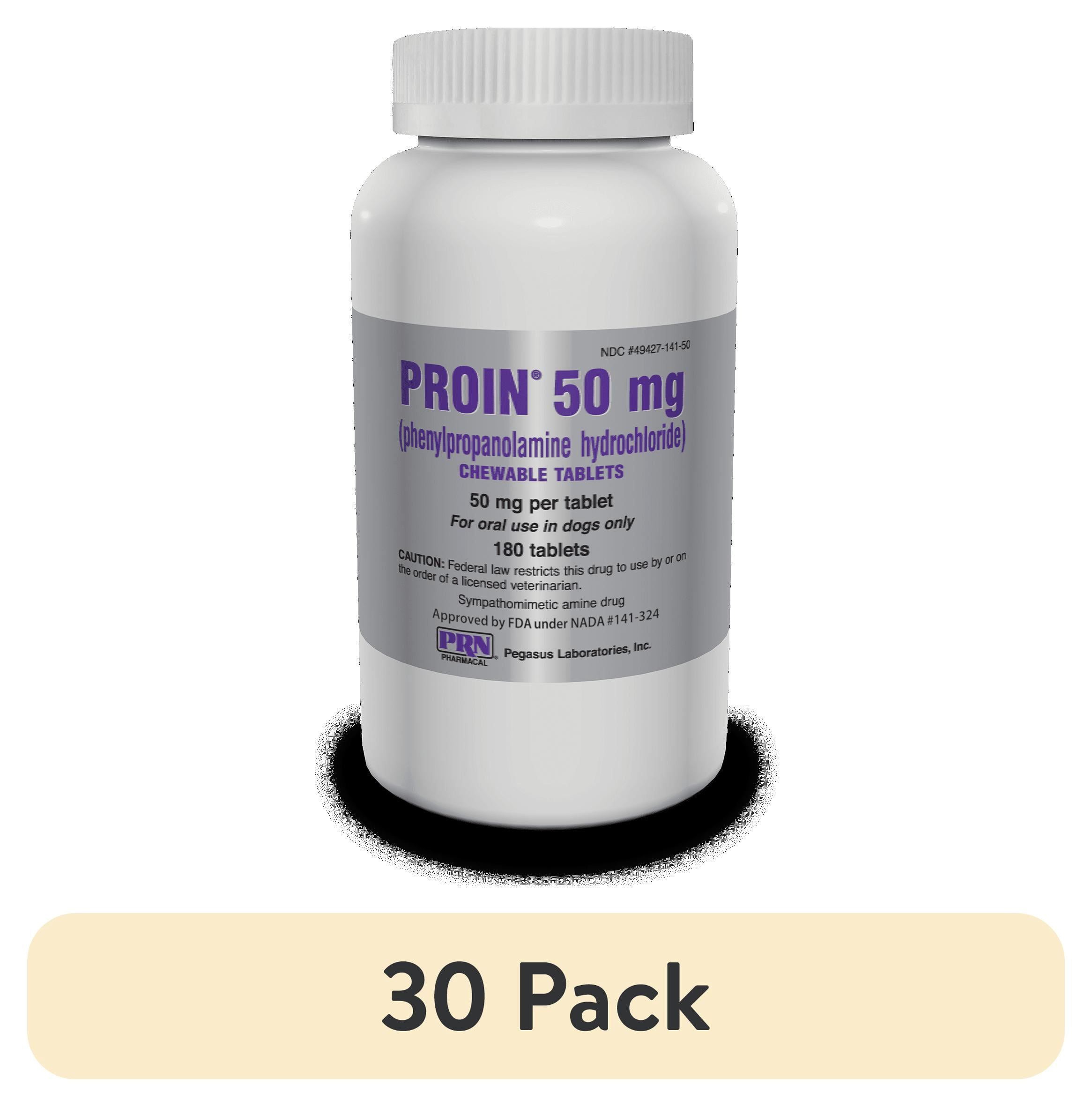 Proin (Phenylpropanolamine Hydrochloride) Chewable Tablets, 50MG