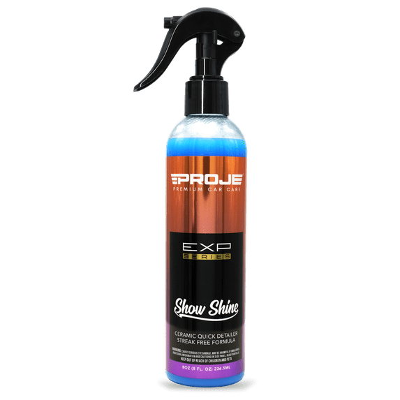 Proje Premium Car Care Show Shine - Waterless Car Wash - Ceramic Quick Detailer - Safe On All Surfaces - 8 floz