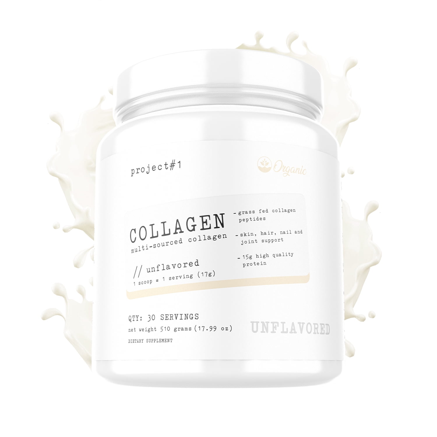 Project 1 Nutrition Collagen Unflavored 30 Servings