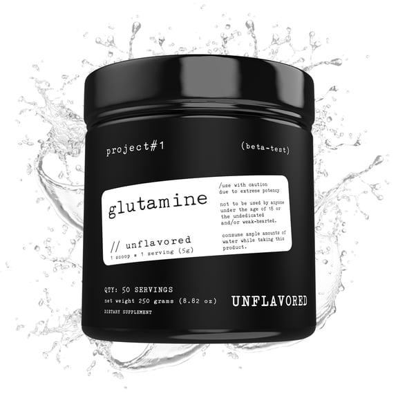 Project 1 Nutrition Glutamine Unflavored 50 Servings 250 Grams