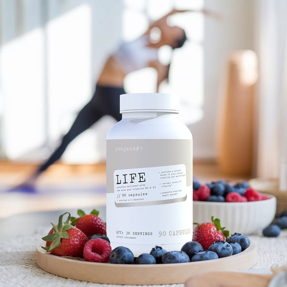 Project 1 Nutrition Life Dietary Supplement, Wellness Support, 1 Count, 90 Caps