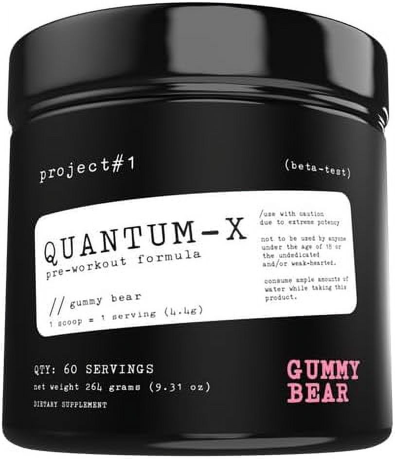 Project 1 Quantumx Gummy Bear Flavor Powder PreWorkout, Natural