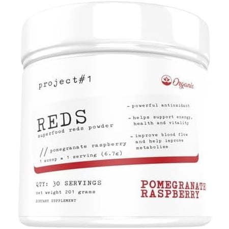 Project 1 Nutrition Superfood Reds Dietary Supplement, Blueberry Acai, Antioxidant Energy Boost, 1 Count, 30 Servings
