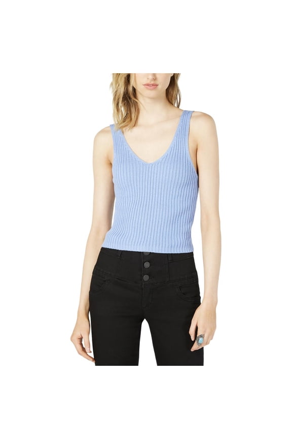 Project 28 Womens Double V Sleeveless Tank Top Sweater