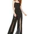 thumbnail image 1 of Project 28 Womens Side-Slit Jumpsuit, Black, Large, 1 of 4