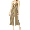 thumbnail image 1 of Project 28 Womens Tie Front Striped Jumpsuit, Multicoloured, X-Large, 1 of 2