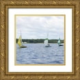 thumbnail image 1 of Project, A. 12x12 Gold Ornate Wood Framed with Double Matting Museum Art Print Titled - Water Racing III, 1 of 4